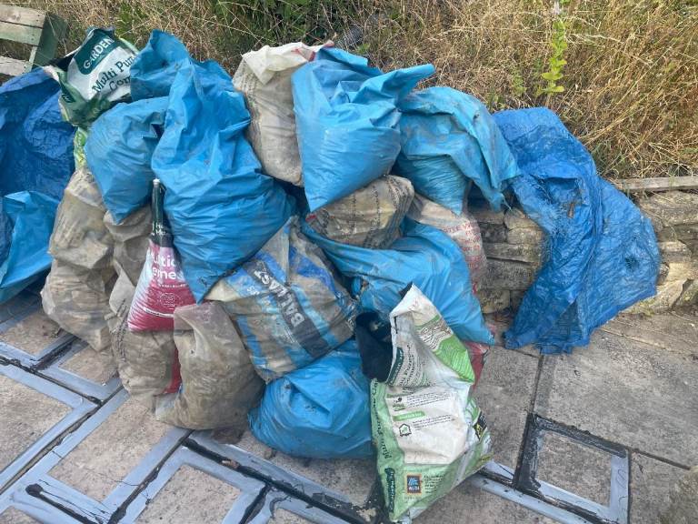 Free to Collector - 35 bags approx Good clean brick and stone hardcore