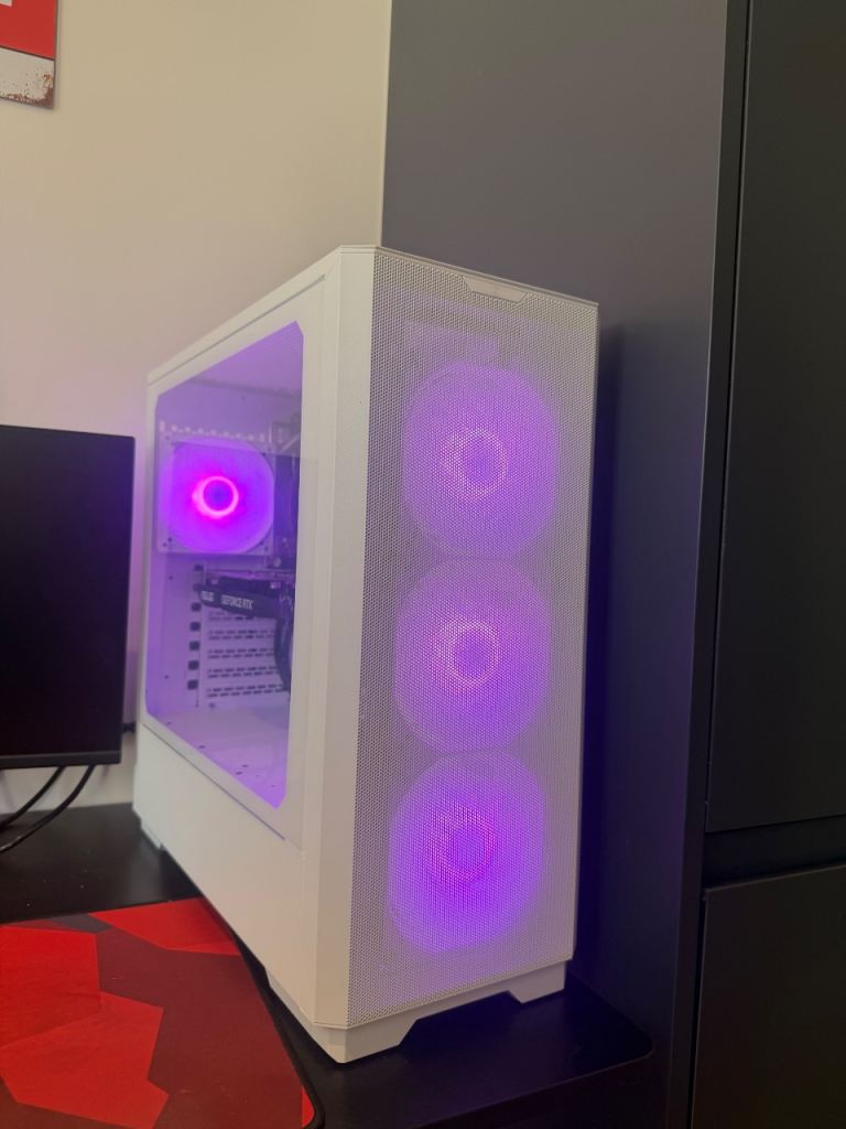 Custom Built Gaming PC - White Case with RGB Fans