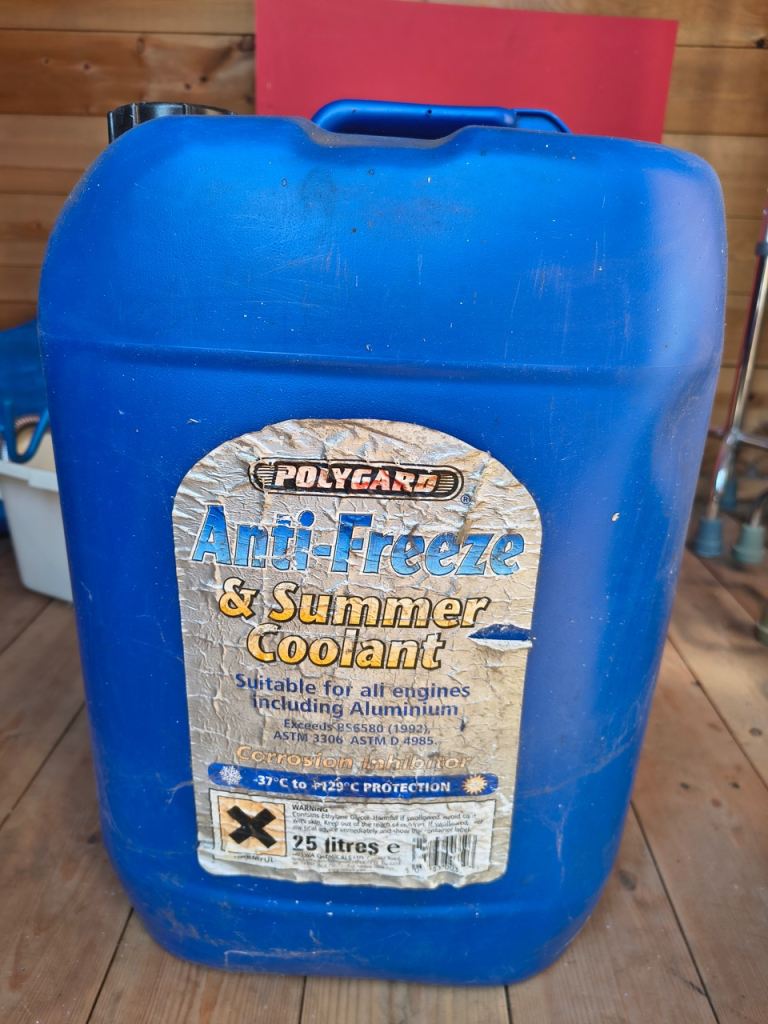Clearance: Two (25L) containers of Polygard antifreeze and summer coolant £5 each