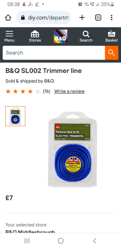 Replacement strimmer line cable..Longer 30m not 15m bosch, flymo, qualcast