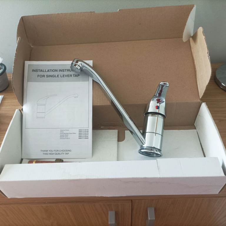 Original Sarantis Mixer kitchen tap for 0.8 bar Pressure (WRAS APPROVED) Single Lever, Chrome Finish