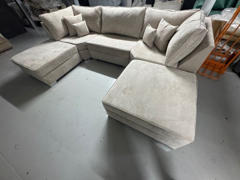 BEAUTIFUL NEW BEIGE U - SHAPE SOFA - DELIVERY OPTION