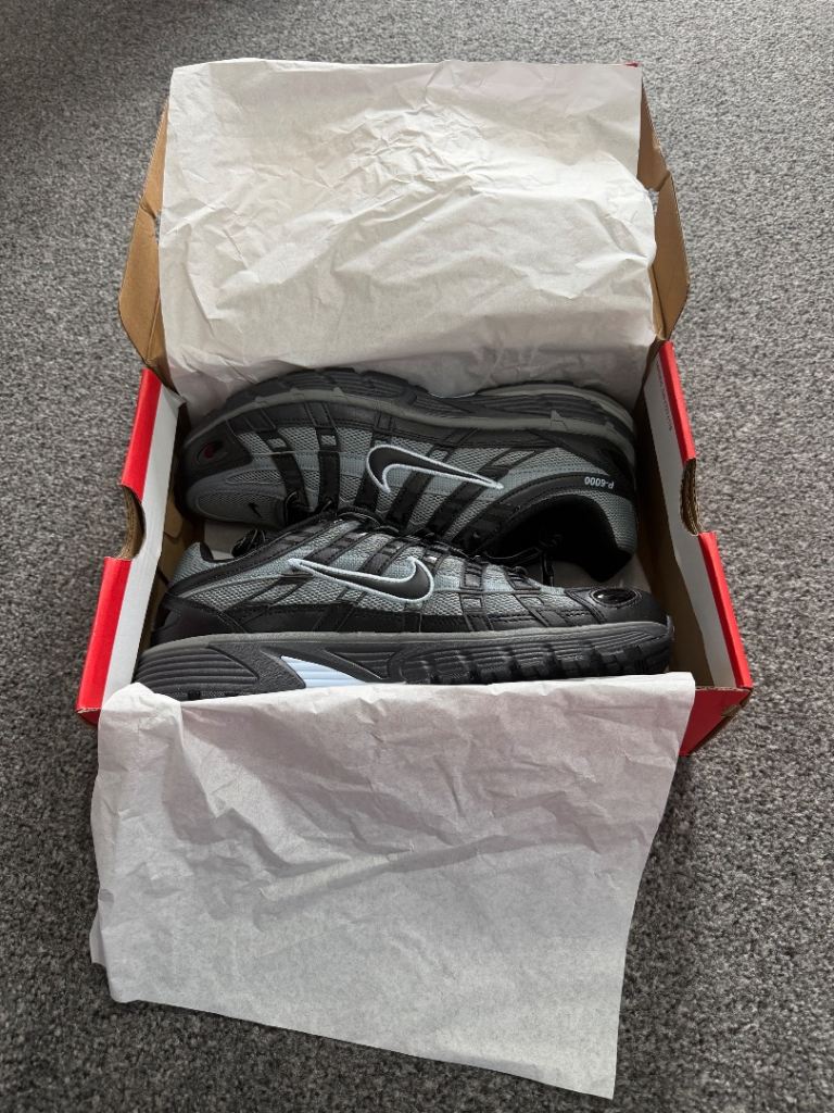 Nike P-6000 Black Cool Grey Trainers in UK SIZE 9