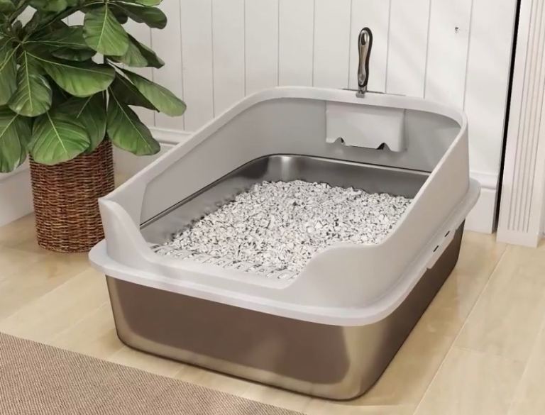 XXL stainless steel cat litter trays x2 available BNIB