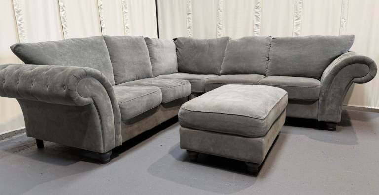 SOFA CLUB WINDSOR Grey L Shape Corner Sofa DELIVERY AVAILABLE!