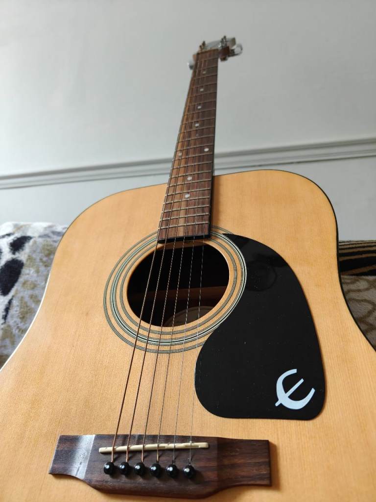 Epiphone DR-100 Acoustic Guitar - Natural Finish, Good Condition