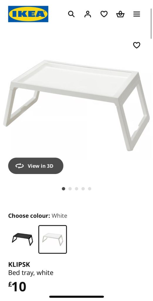 IKEA bed tray