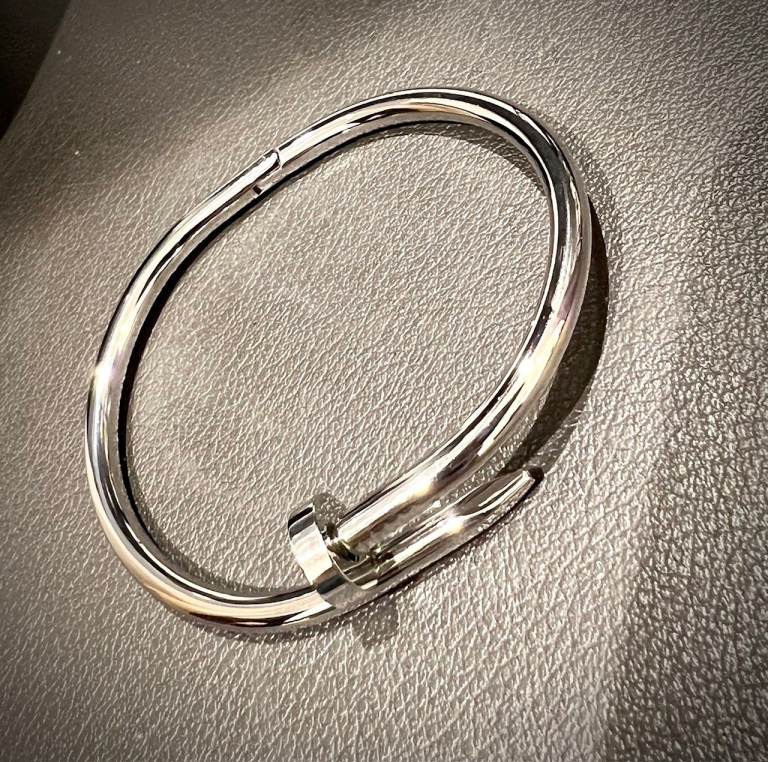 image for Brand New Love Cartier Juste Un Clou Nail Screw Bangle Bracelet - Silver