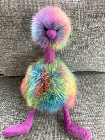 Jellycat Rainbow Pompom Ostrich J3919 – Excellent Condition | in
