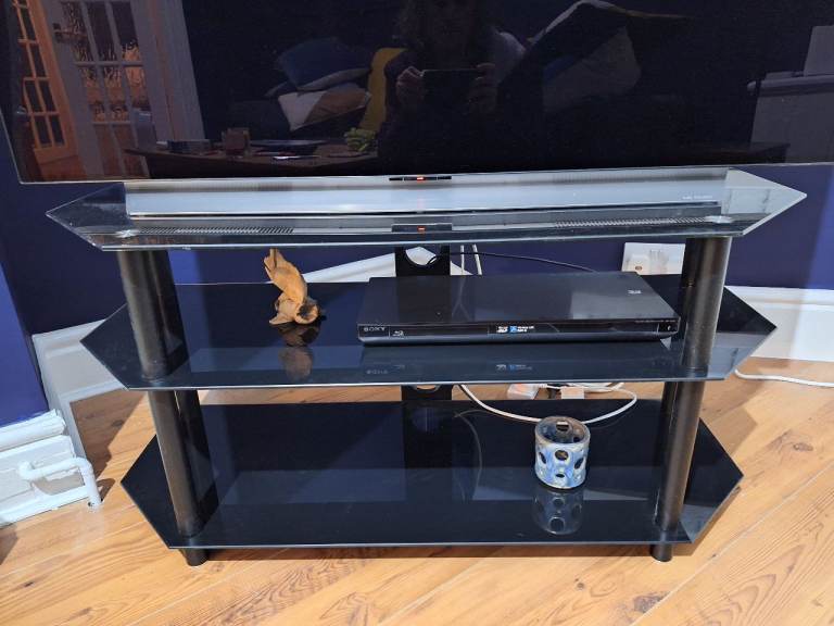 Glass TV stand