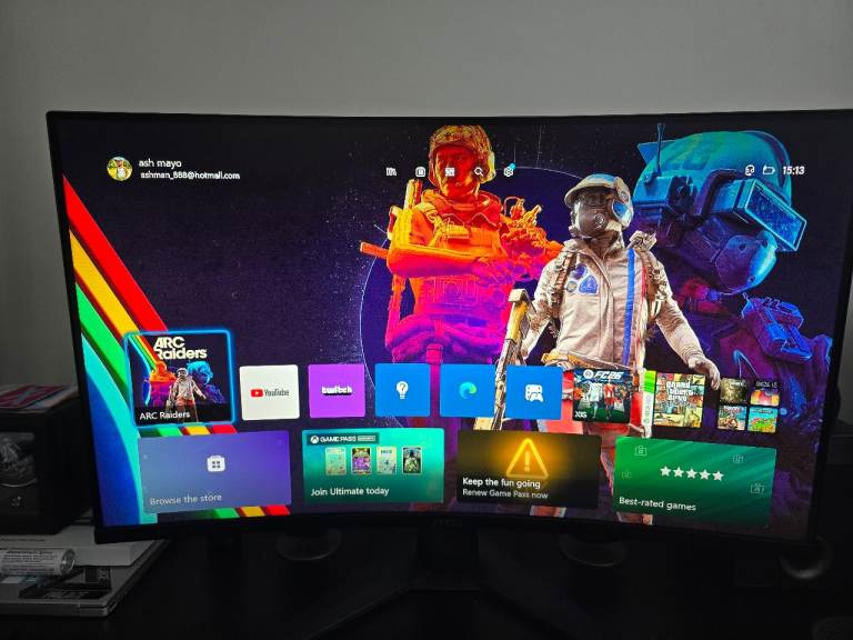 Xbox series s + Gaming Monitor 
