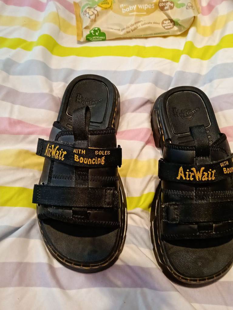 Dr. Martens Black Wedge Sandals – Worn Once, Size 5