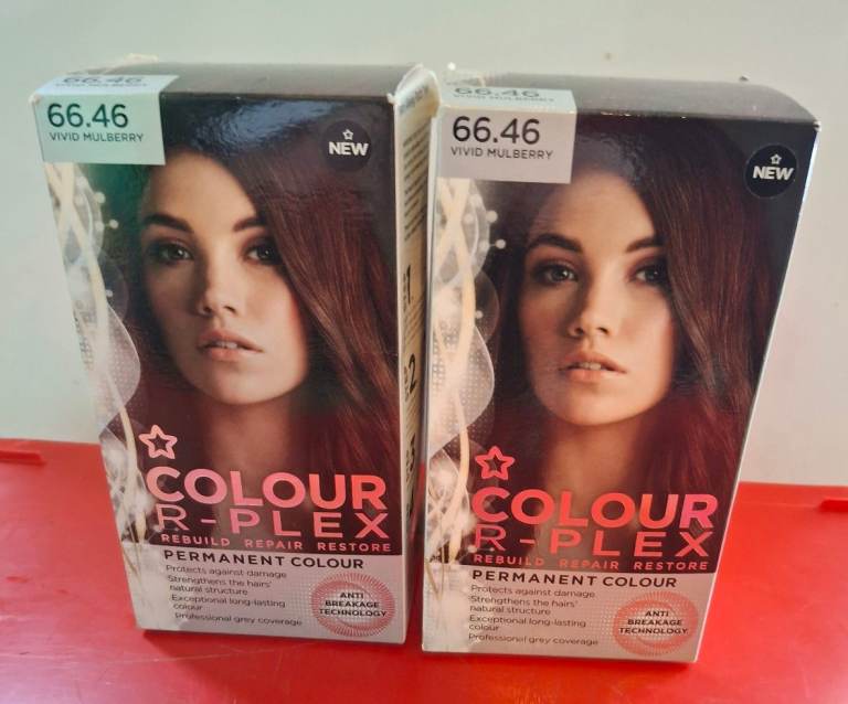 FREE Superdrug Colour R-Plex Hair Dye Vivid Mulberryx2