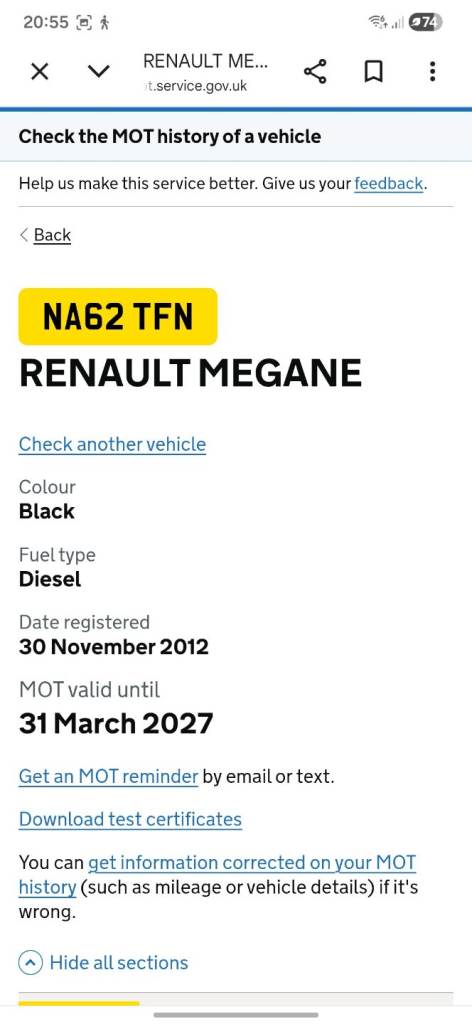 Renault, MEGANE, Coupe, 2012, Manual, 1598 (cc), 3 doors