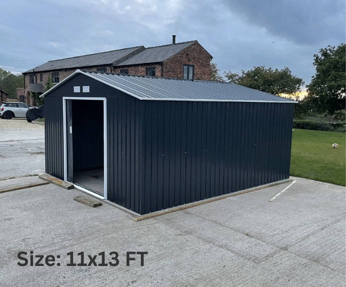 Rust Resistant Metal Shed with Sliding Lockable Doors | Multiple Sizes ...