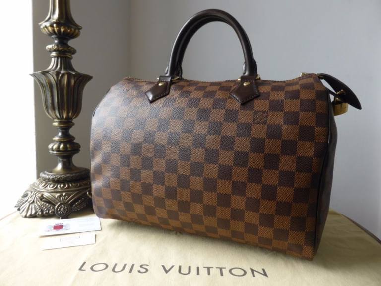 NEW Louis Vuitton Speedy 30 Damier Ebene Handbag – Good Condition