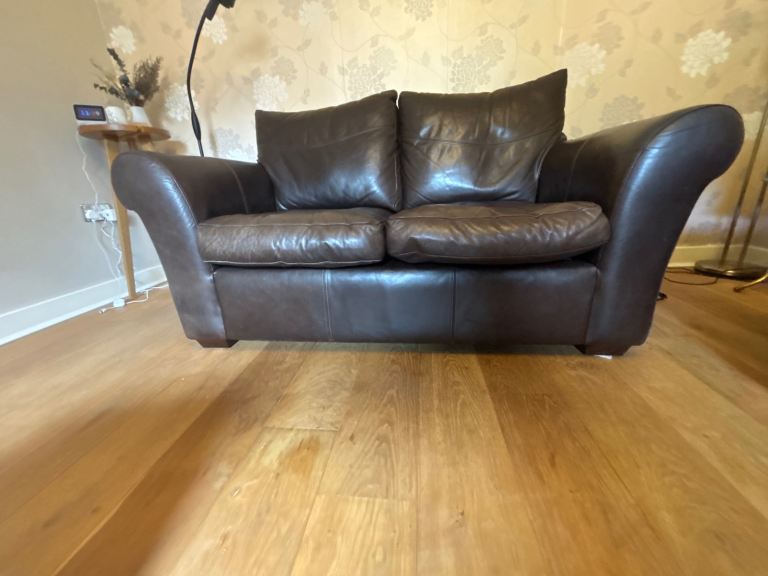 Leather 2 and 3 seater sofas. Good  condition from a pet free and smoke free home