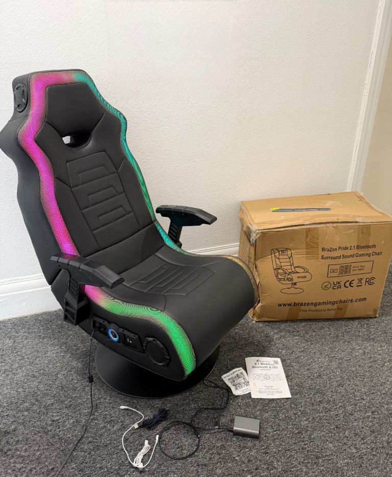2x gaming chairs (one new, one used)