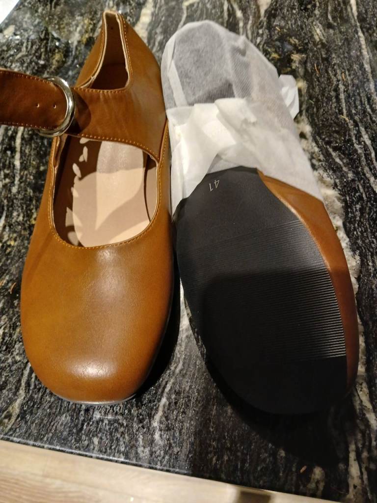 NEW Leather shoes,  2 pairs.  Red or brown