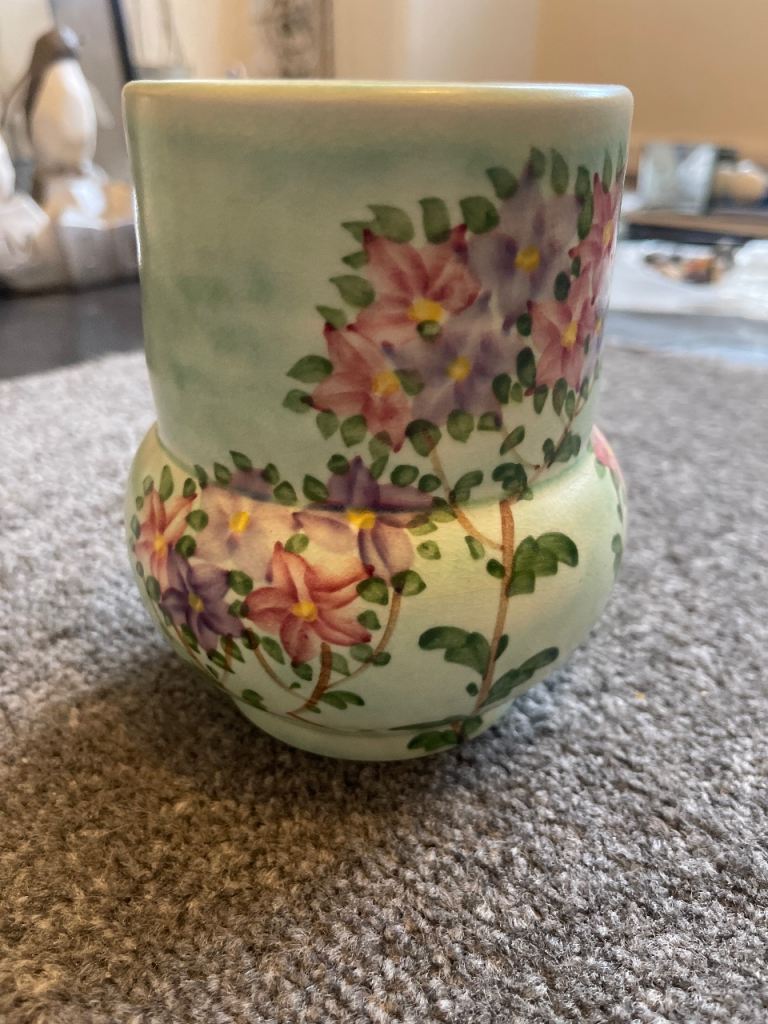 Lovely Hand-Painted Ceramic Pot or Vase – Good Condition