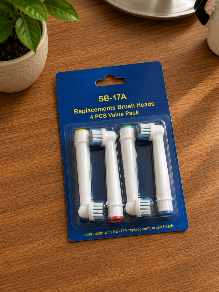 SB-17A Replacement Electric Toothbrush Heads - 4 PCS Value Pack