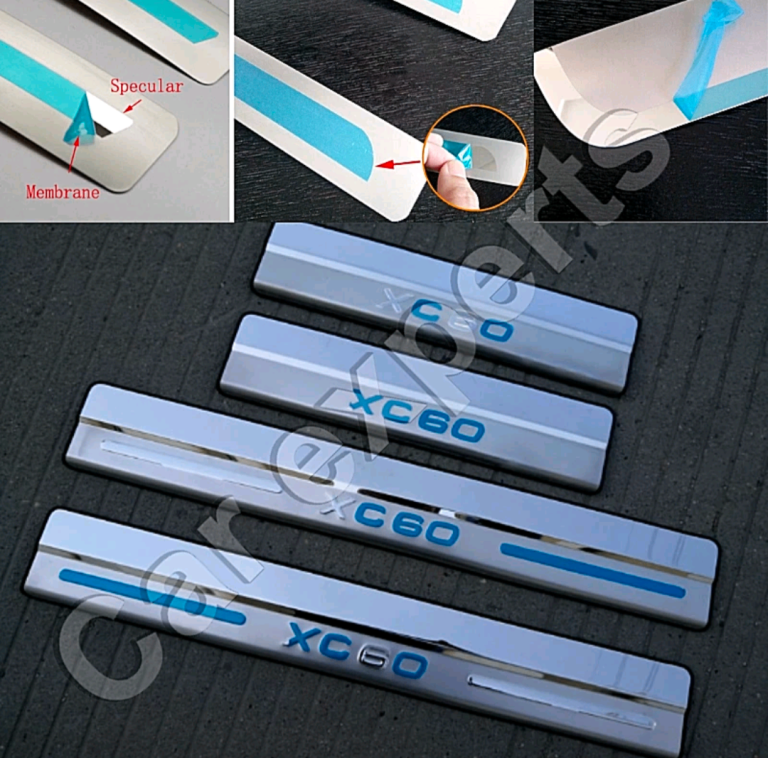 Door Sill Protector Scuff Plates Cover for Volvo XC60 2009-2017 Stainless Steel 