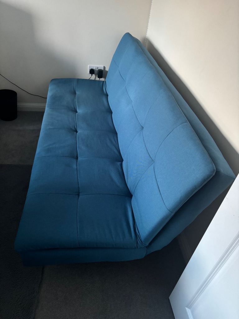 Blue futon