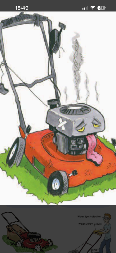 Broken Petrol Lawn Mower for Spares or Repair