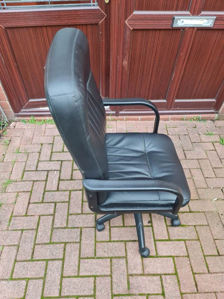 Black Leather Office Chair 