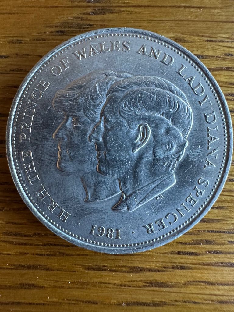 Prince of Wales and Lady Diana Spencer Royal Wedding, 1981 commemorative coin