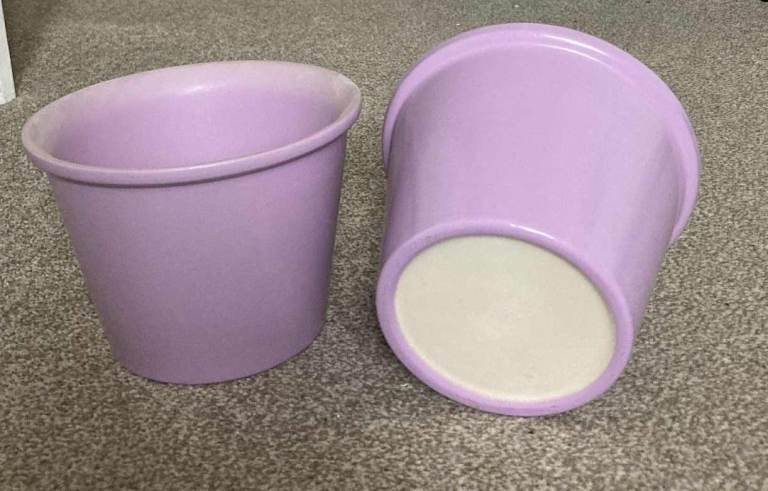 Lilac Ceramic Plant Pots x 3 