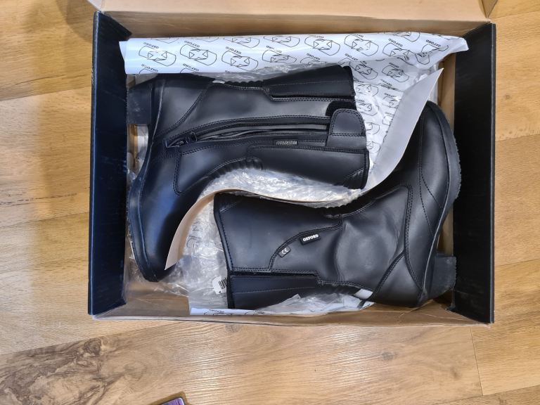 Ladies Oxford Black Valkyrie Motorbike boots