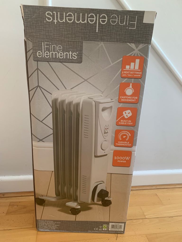 Fine Elements 1000W Oil Filled Radiator 