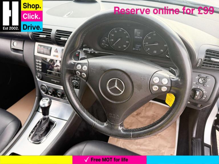 2006 Mercedes-Benz C Class 1.8 C180 Kompressor Avantgarde SE Saloon 4dr Petrol Automatic (193 g/k...