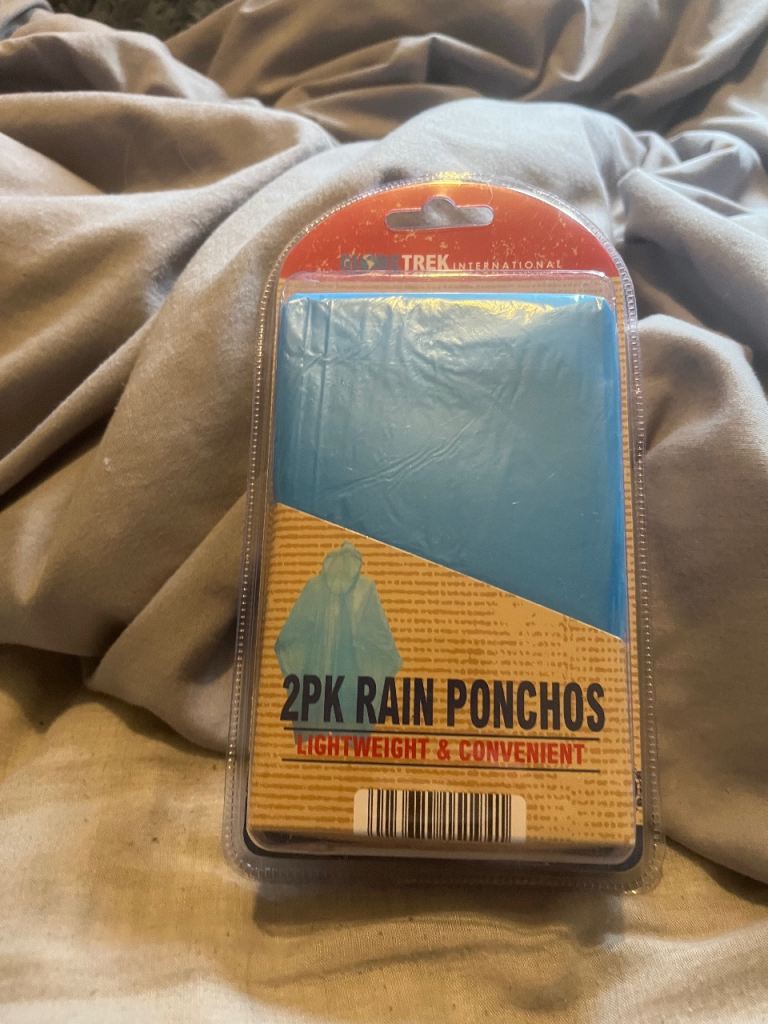 Globetrek 2PK Rain Ponchos – Blue, New in Pack