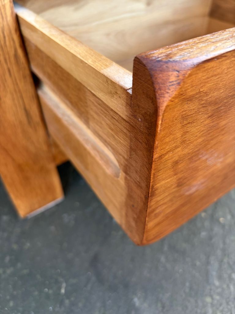 Rustic Solid Oak Tall Bookcase - Excellent Condition 