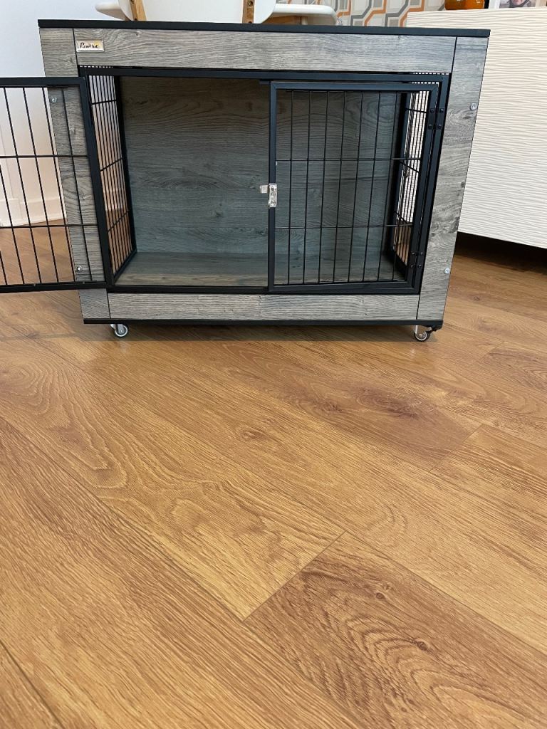 PawHut dog cage on wheels