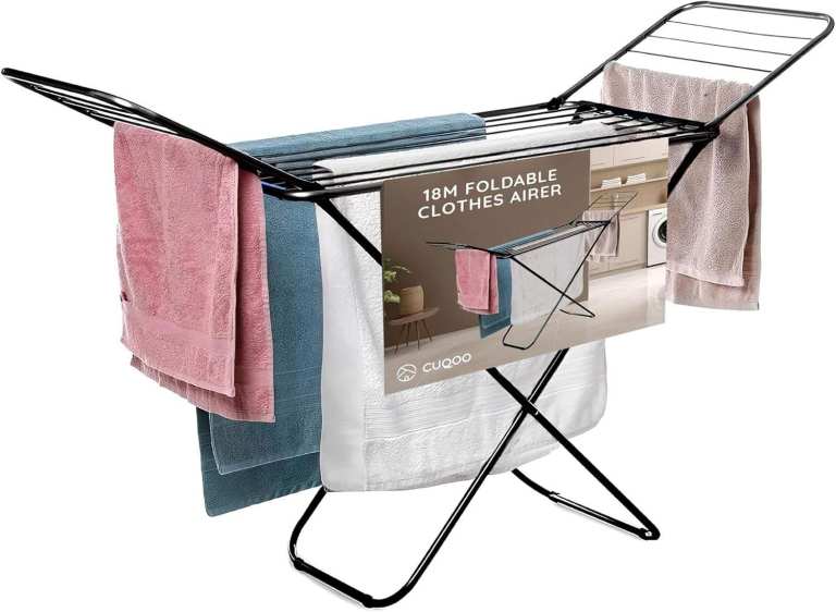 Foldable Clothes Airer / Drying Rack - Grey (Like New)