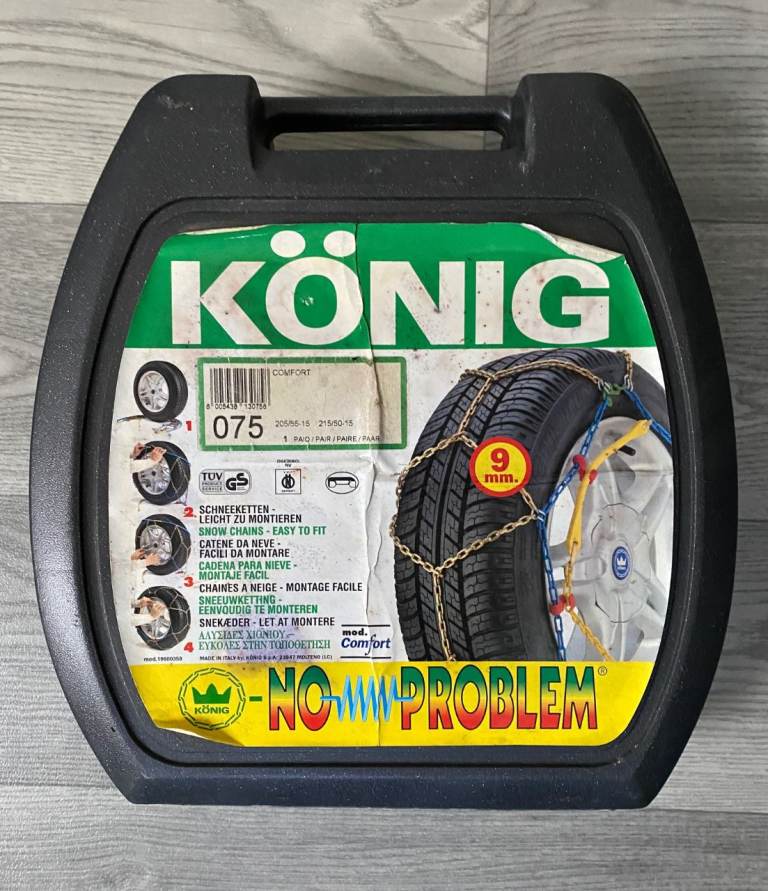 Konig 075 Snow Chains for 15" wheels