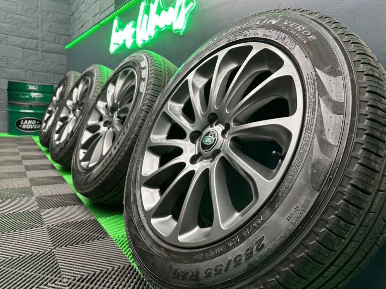 20 inch Range Rover Sport Discovery powder coated Satin Grey style 1065 alloy wheels & 6mm+ Pirelli!