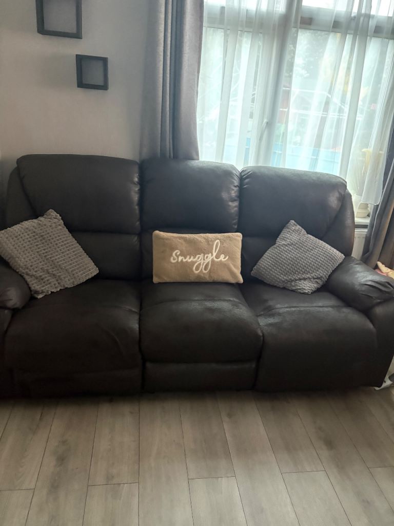 FREE Black faux leather sofa 