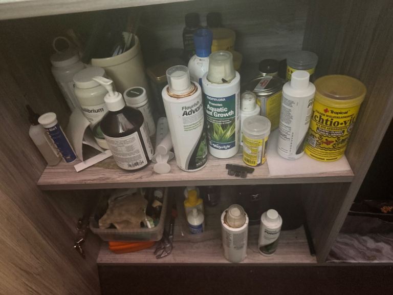 Large Aquarium Fish Tank with Cabinet and Filters