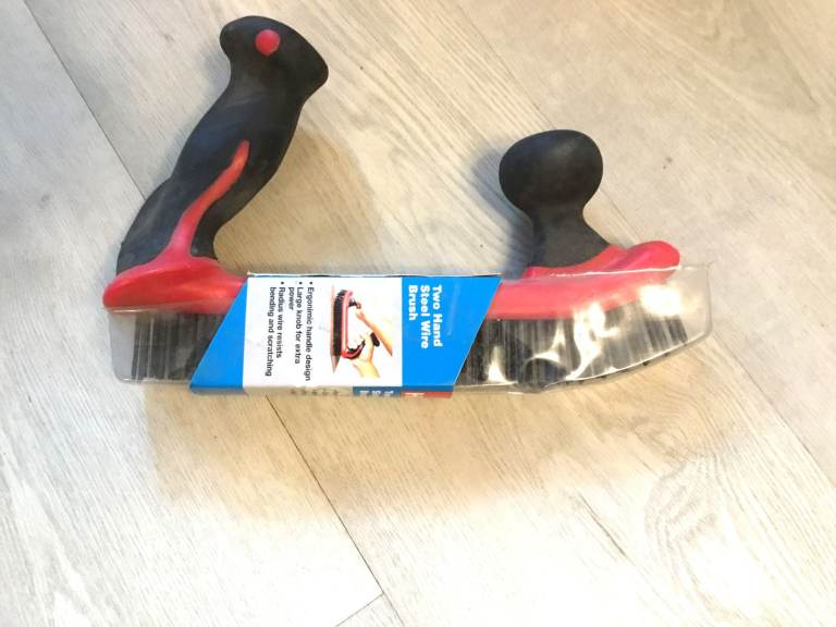 New Hilka Two Hand Steel Wire Brush 240mm Long