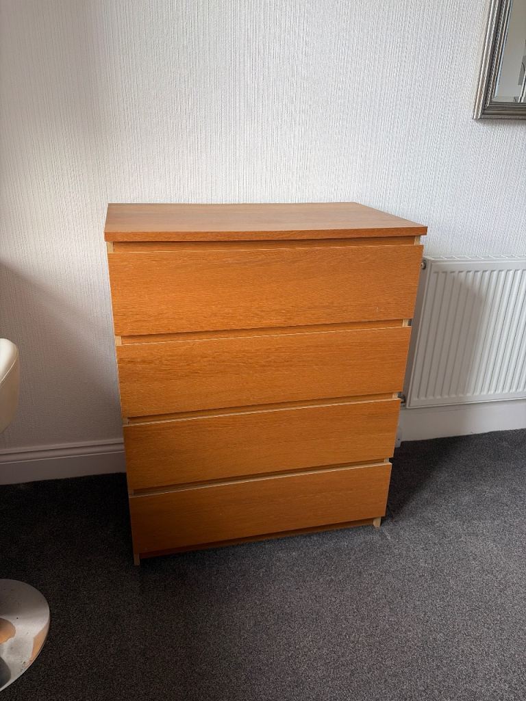 IKEA malm Wooden Chest of Drawers - Good Condition