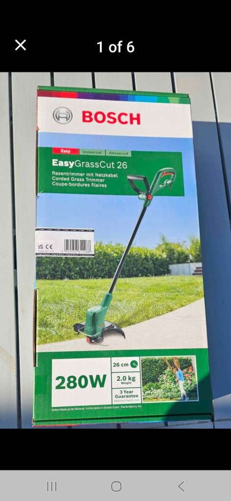 BOSCH STRIMMER EASY CUT COMES BRAND NEW IN BOX 250 WATTS