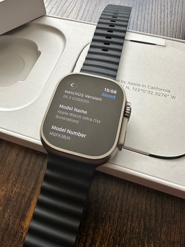Apple Watch Ultra 49mm GPS + Cellular Titanium Case in Original Box | Like New