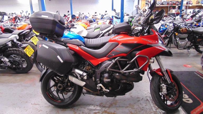 Ducati Multistrada 1200S Granturismo 2014 full luggage spec Italian tourer 