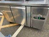 2 DOORS BENCH FRIDGE CATERING COMMERCIAL KITCHEN EQUIPMENT CAFE KEBAB CHICKEN PIZZA RESTAURANT 