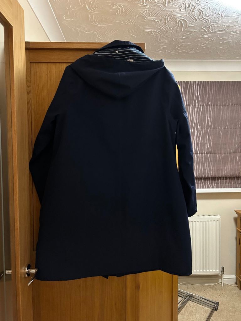 image for Navy blue raincoat with detachable hood