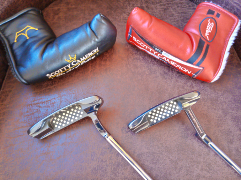 Scotty Cameron trillium inserted black Newport and Santa Fe putters